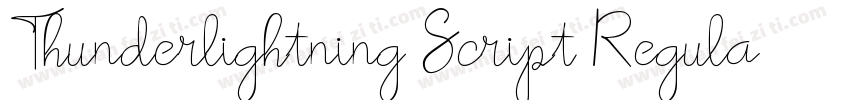 Thunderlightning Script Regular字体转换